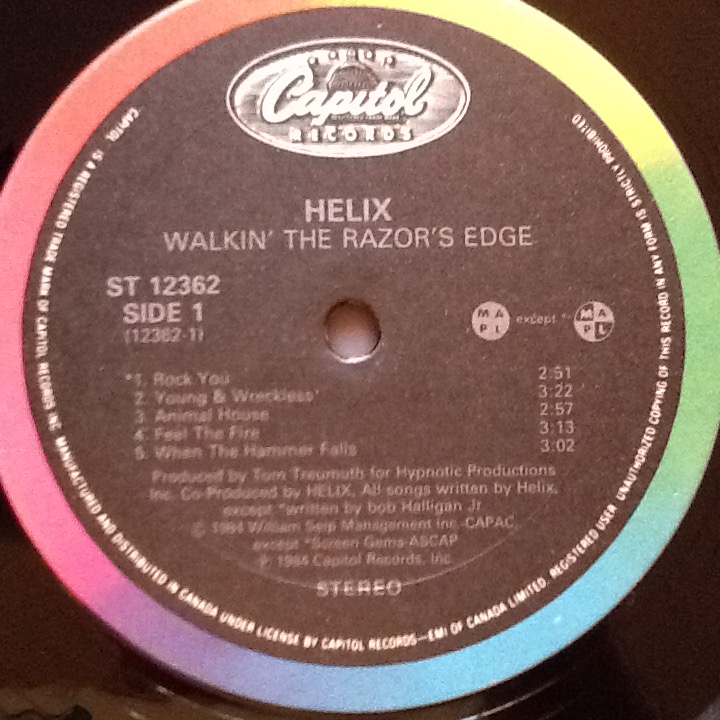 Impact Albums: Helix-Walkin The Razors Edge(1984) | deKe's Vinyl